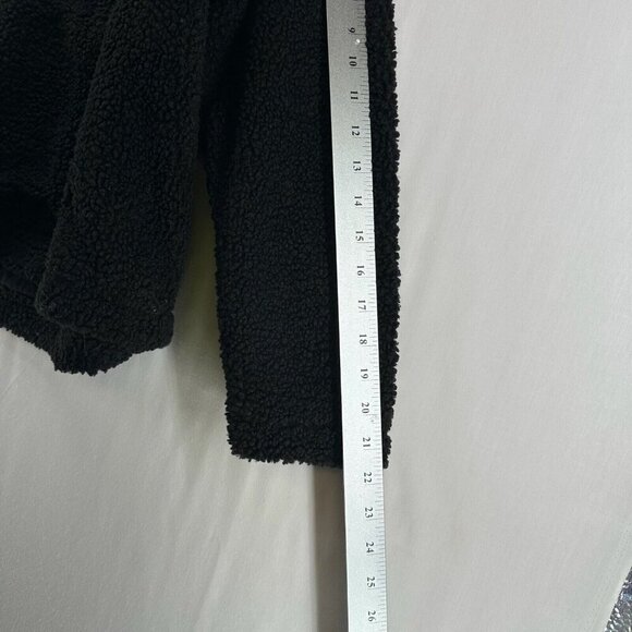 LNA Clothing Sweatshirt Womens S Deep Pile Fleece 1/4 Zip Pullover Jumper Black - Picture 8 of 9